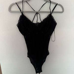 Black Lace Bodysuit Haute Monde Small
